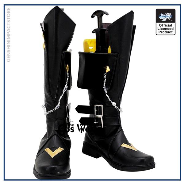Genshin Impact Liyue Harbor Tartaglia Games Customize Cosplay Low Heels Shoes Boots 1 - Genshin Impact Store