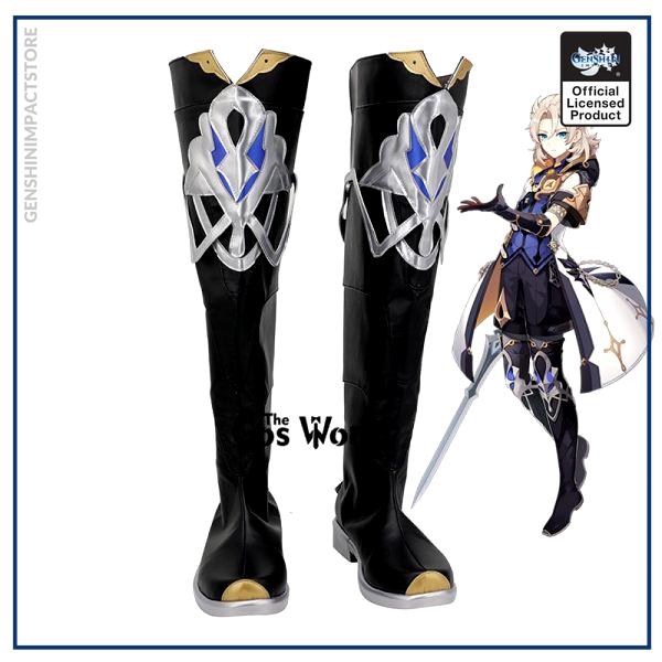 Genshin Impact Mondstadt Albedo Games Customize Cosplay Low Heel Shoes Boots - Genshin Impact Store