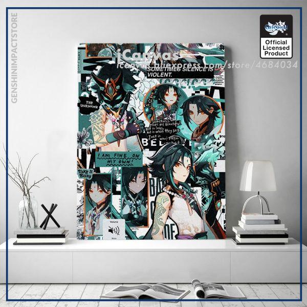 Genshin Impact Xiao Collage Canvas Home Decor Painting Wall Art Decoration Prints Dorm Living Room Bedroom 2 - Genshin Impact Store