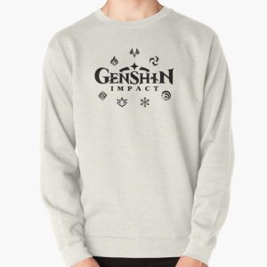 Genshin Impact Elements (Black) Pullover Sweatshirt RB1109 product Offical Genshin Impact Merch