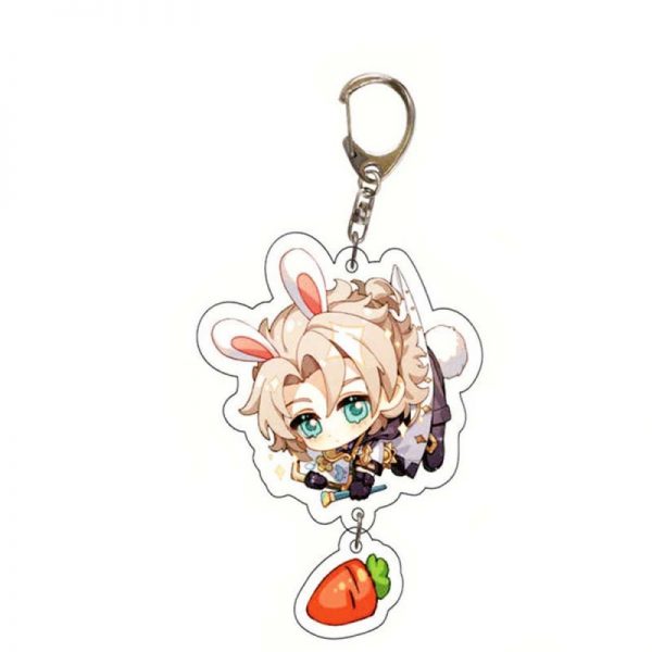 Cute Genshin Impact Albedo Cosplay Acrylic Keychain G Shaped Buckle Accessories Bag Car Pendant Key Ring Game Fans Gift 800x800 1 - Genshin Impact Store