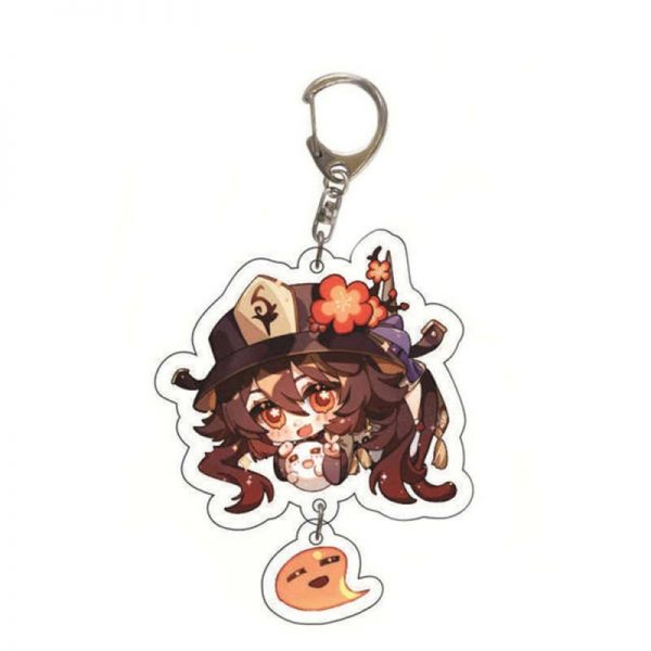 Cute Genshin Impact Hu Tao Cosplay Acrylic Keychain G Shaped Buckle Accessories Bag Car Pendant Key Ring Game Fans Gift 800x800 1 - Genshin Impact Store