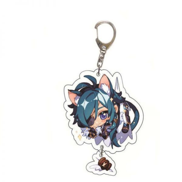 Cute Genshin Impact Kaeya Alberich Cosplay Acrylic Keychain G Shaped Buckle Accessories Bag Car Pendant Key Ring Game Fans Gift 800x800 1 - Genshin Impact Store