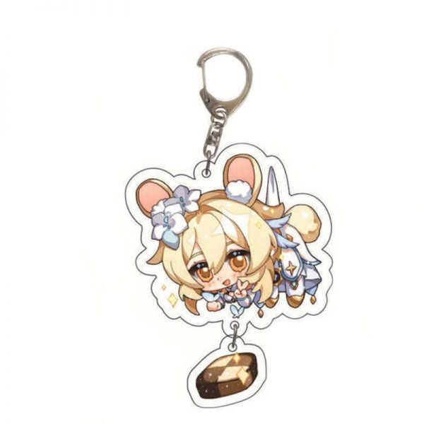 Cute Genshin Impact Lumine Cosplay Acrylic Keychain G Shaped Buckle Accessories Bag Car Pendant Key Ring Game Fans Gift 800x800 1 - Genshin Impact Store