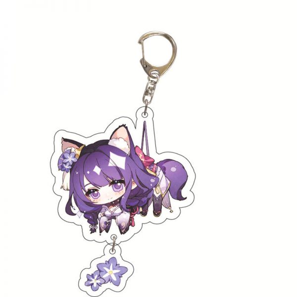 Cute Genshin Impact Raiden Shogun Cosplay Acrylic Keychain G Shaped Buckle Accessories Bag Car Pendant Key Ring Game Fans Gift 800x800 1 - Genshin Impact Store