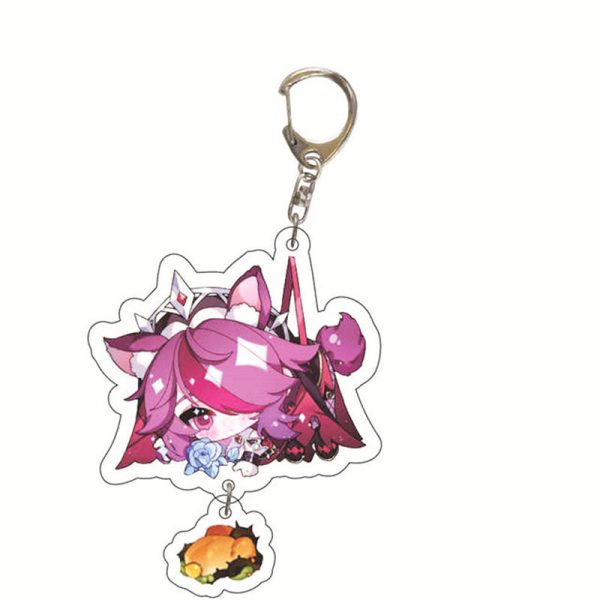 Cute Genshin Impact Rosaria Cosplay Acrylic Keychain G Shaped Buckle Accessories Bag Car Pendant Key Ring Game Fans Gift 800x800 1 - Genshin Impact Store