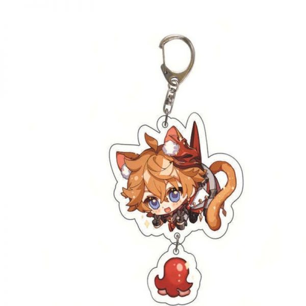 Cute Genshin Impact Tartaglia Cosplay Acrylic Keychain G Shaped Buckle Accessories Bag Car Pendant Key Ring Game Fans Gift 800x800 1 - Genshin Impact Store