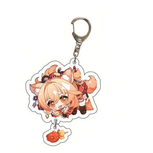 Cute Genshin Impact Yoimiya Cosplay Acrylic Keychain G Shaped Buckle Accessories Bag Car Pendant Key Ring Game Fans Gift 800x800 1 - Genshin Impact Store