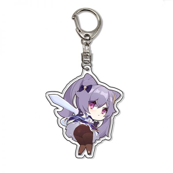 Genshin Impact Keqing A Cosplay Cute Mini Version Anime Acrylic Keychain For Car Bag G Shaped Buckle 800x800 1 - Genshin Impact Store