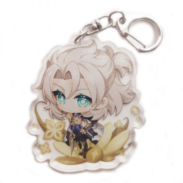 New Genshin Impact Albedo Figures Acrylic Keychain G Shaped Buckle Accessories Cute Bag Car Pendant Key Ring Game Fans Gift 800x800 1 - Genshin Impact Store