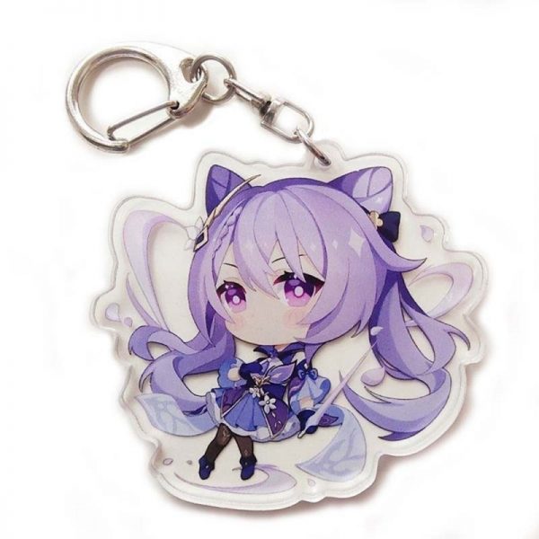 New Genshin Impact Keqing Figures Acrylic Keychain G Shaped Buckle Accessories Cute Bag Car Pendant Key Ring Game Fans Gift 800x800 1 - Genshin Impact Store