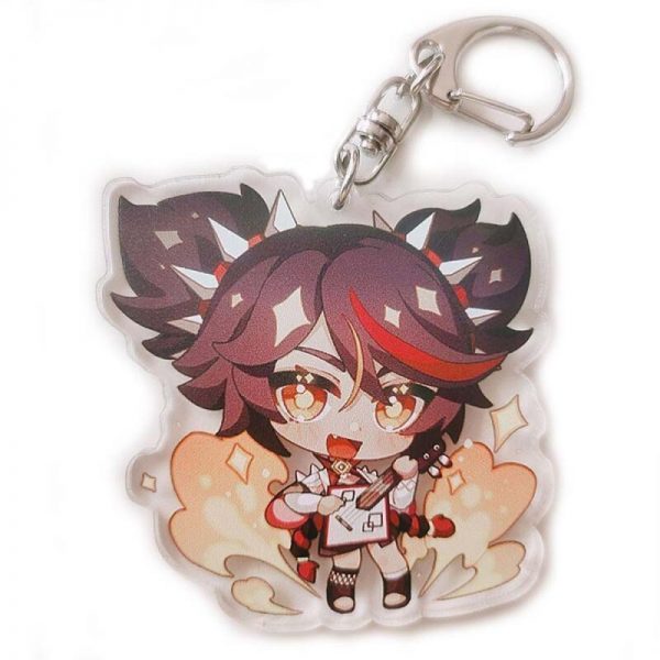 New Genshin Impact Xinyan Figures Acrylic Keychain G Shaped Buckle Accessories Cute Bag Car Pendant Key Ring Game Fans Gift 800x800 1 - Genshin Impact Store